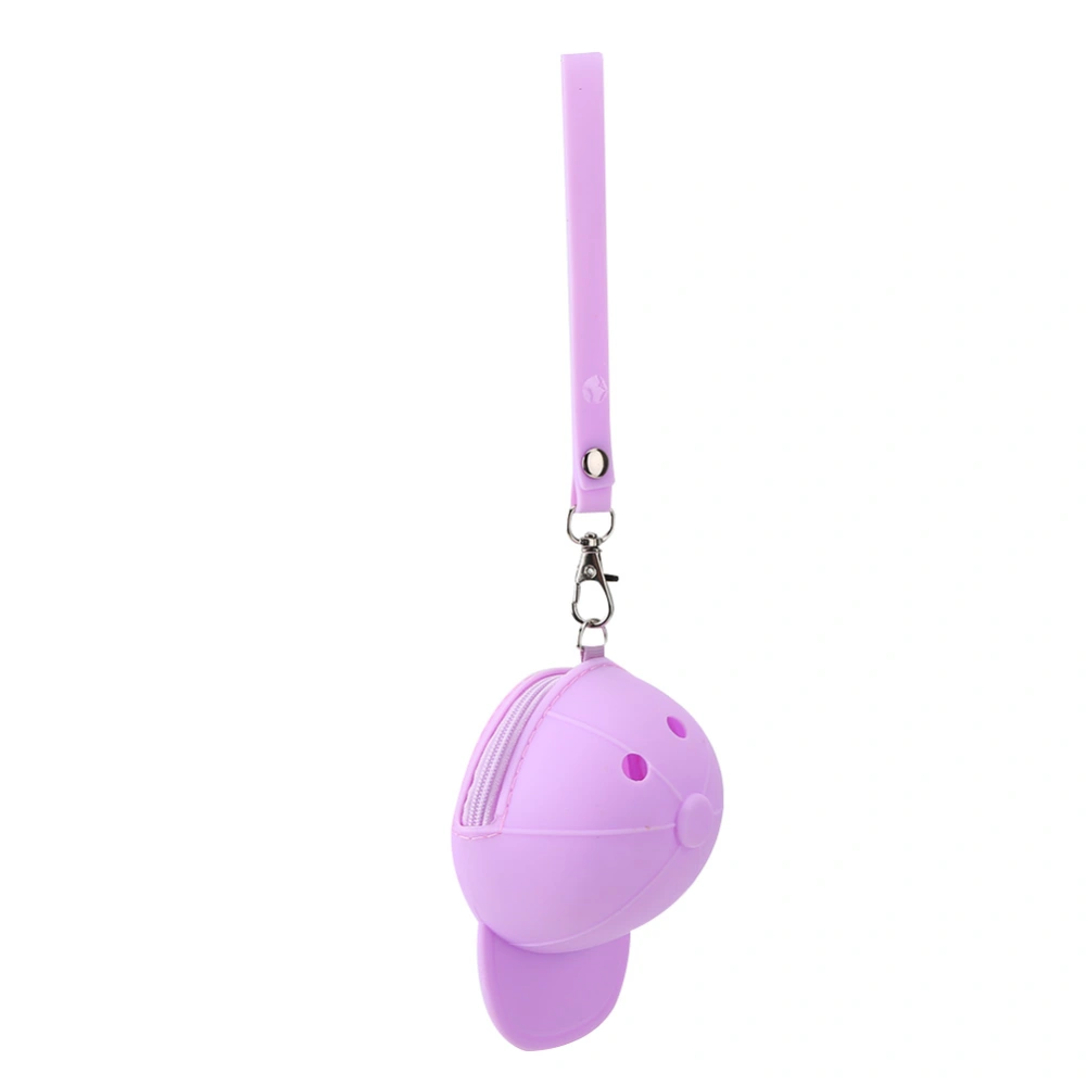 Portable Hamster Carrier Hat Design Outdoor Small Pets Squirrel Bag with Hanging Rope(Purple)