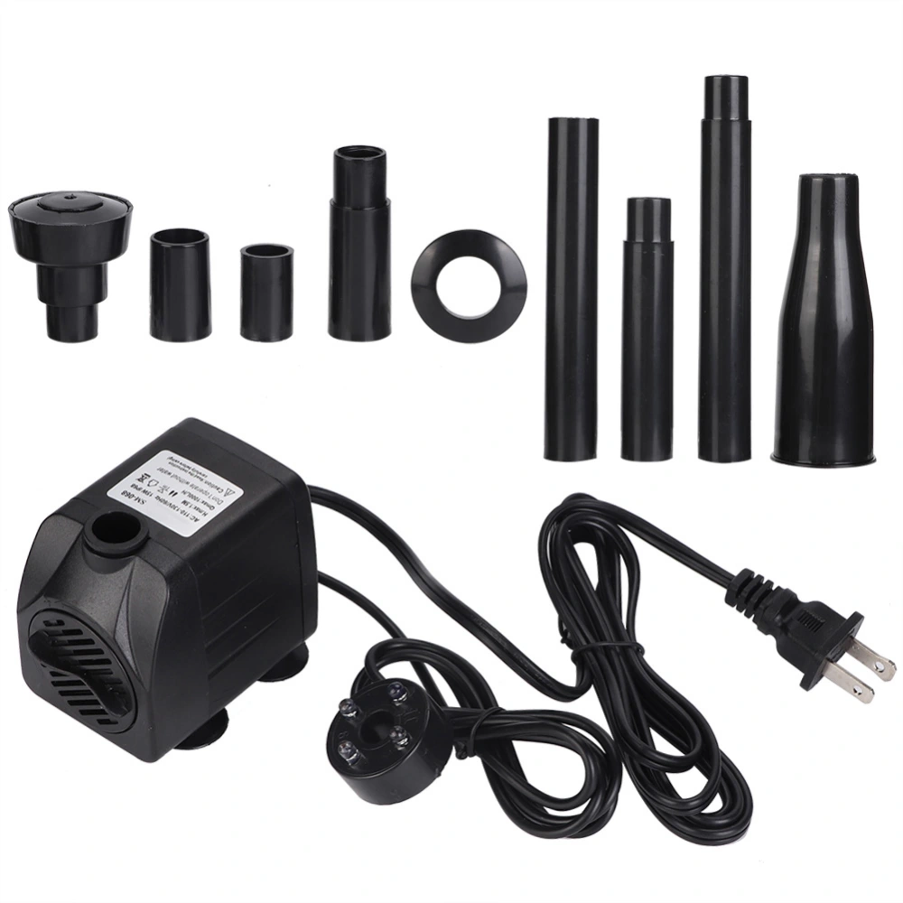 15W Mute Fish Tank Aquarium Flow Waterfall Internal Submersible Pump(US 110-130V)