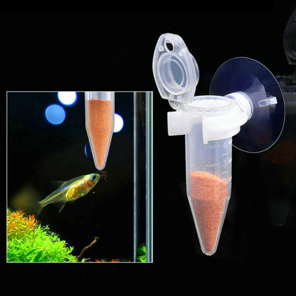 Durable Transparent Aquarium Shrimp Larvae Feeding Tube Fish Feeder for Freshwater Saltwater