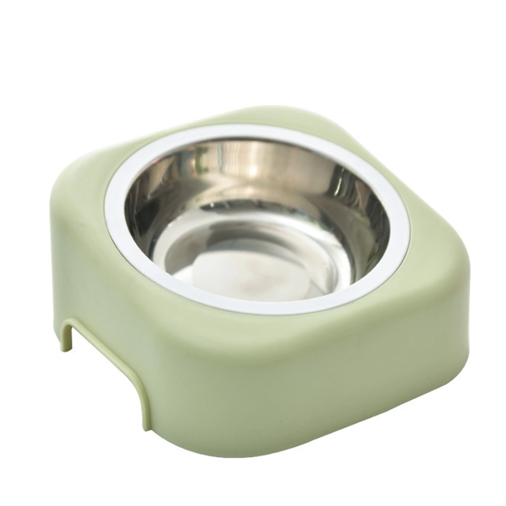 Portable Bird Pet Animal Stainless Steel Food Water Feeding Bowl Container Cup (Green)