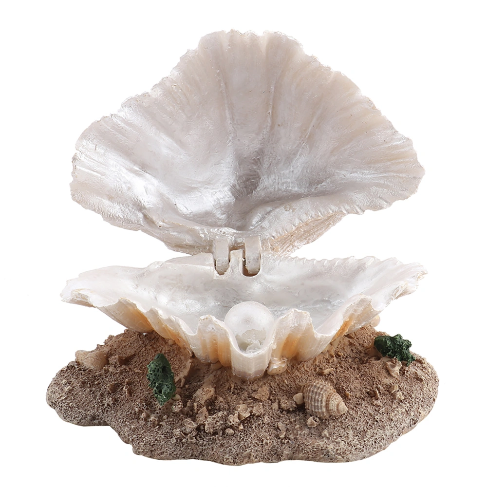 Aquarium Decoration Coral Reef Aerating Action Ornament Fish Tank Shell Pearl Bubbler Decor