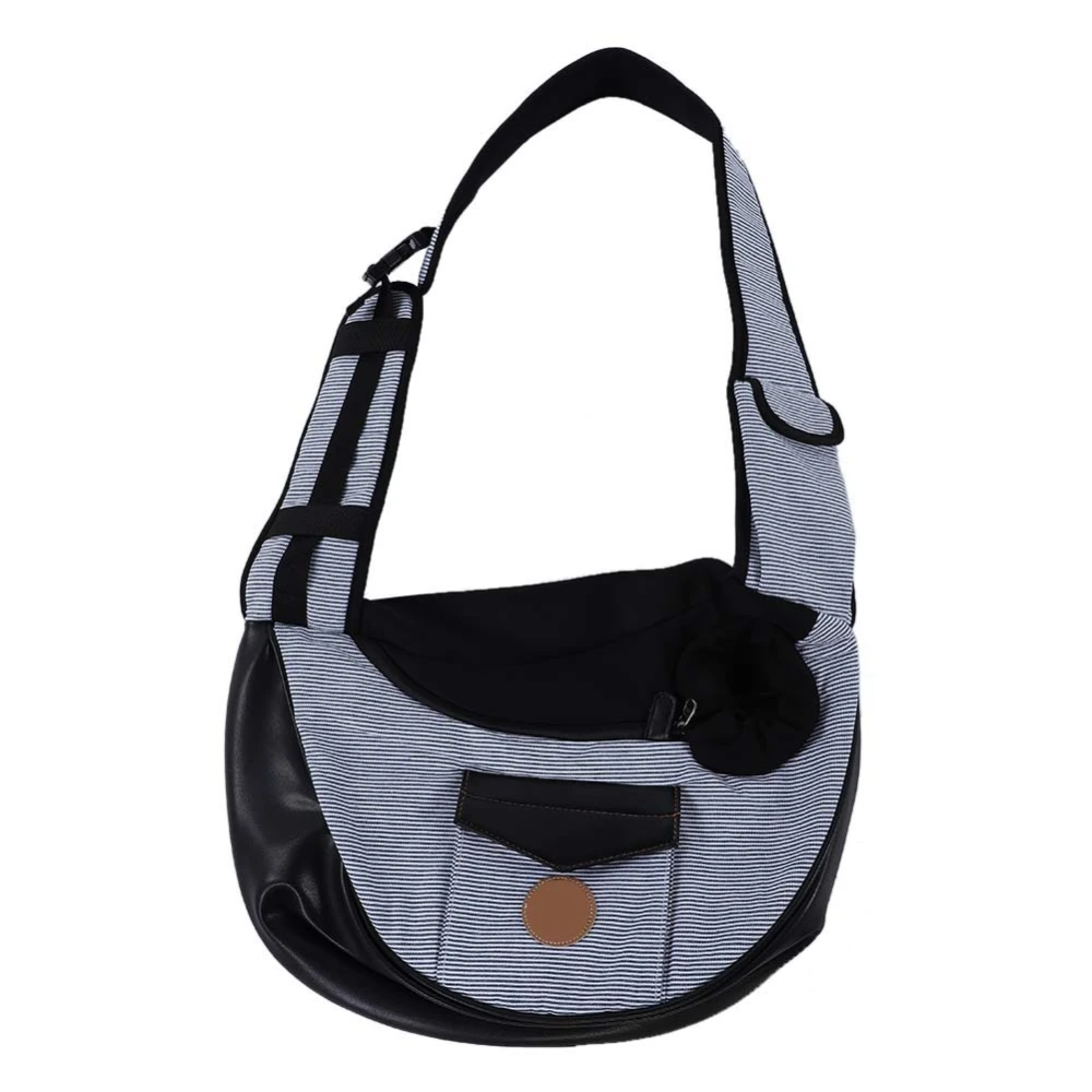 Foldable Pet Small Dog Bag Puppy Carrier Single Shoulder Bags Outdoor Travel (Gray)