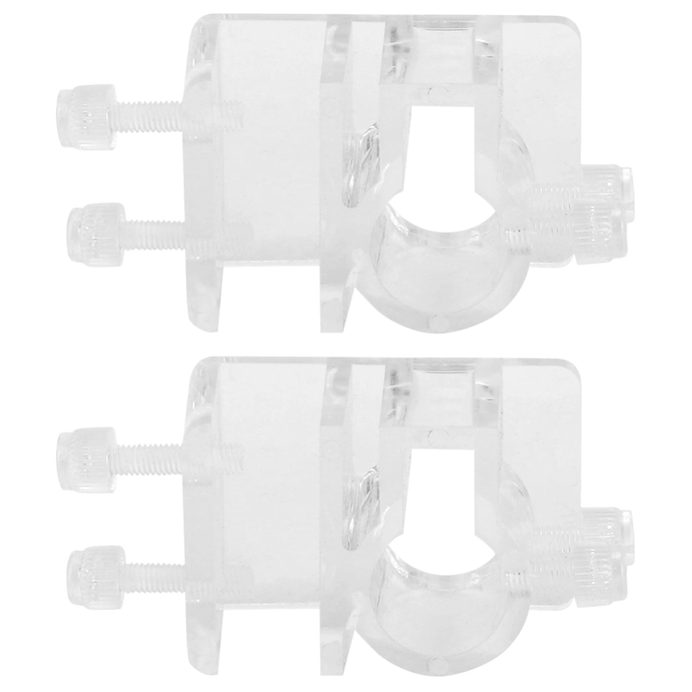 2Pcs Acrylic Transparent Aquarium Fish Tank Water Pipe Hose Fixing Clip Tube Clamp Holder