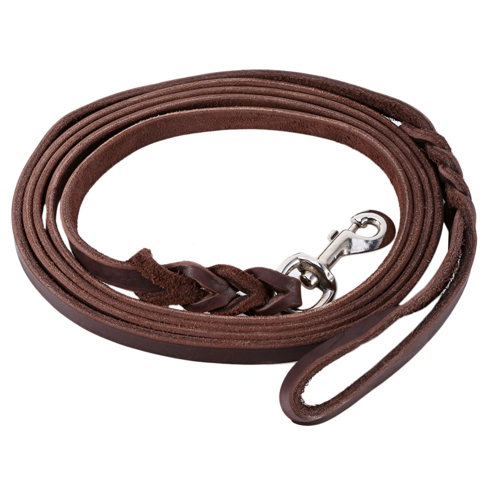 Pets Dog Training Leash Durable Leather Long Braided Walking Dog Lead Leash