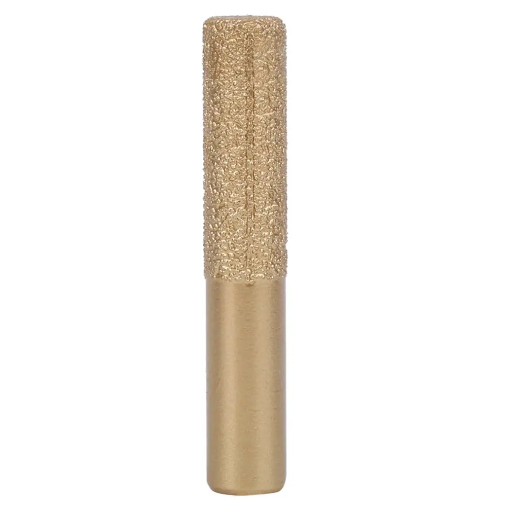 Diamond Router Bits Golden Brazed Straight Shank for Quartz Stone Marble Seam Knife12.7 x 13.5 x 75mm