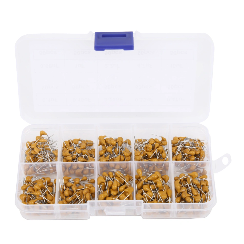 500Pcs Ceramic Capacitor Kit Multilayer Assortment 0.1uF-10uF Supplies Electronic Components