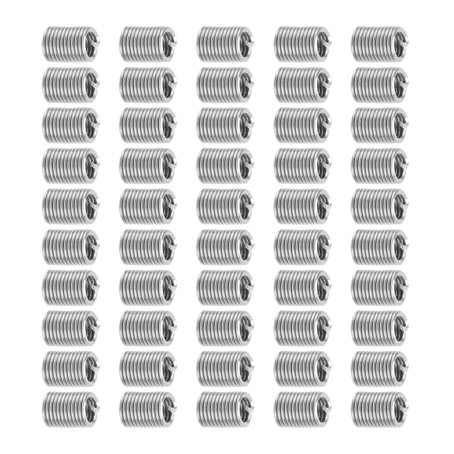 50Pcs Wire Thread Insert Stainless Steel Screw Hole Repairing Trimming Set US Unit 2‑563D