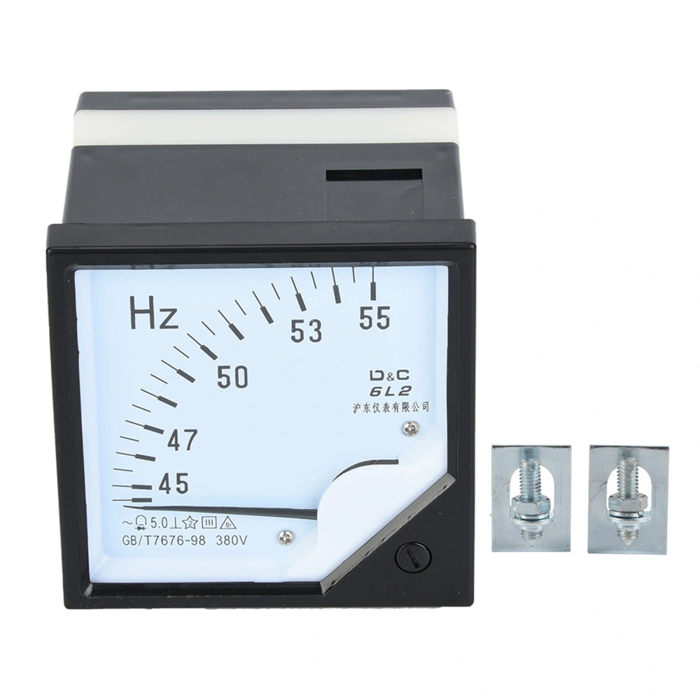 Square Panel Frequency Meter 45-55Hz AC 380V 1.5 High Accuracy Frequency Tester