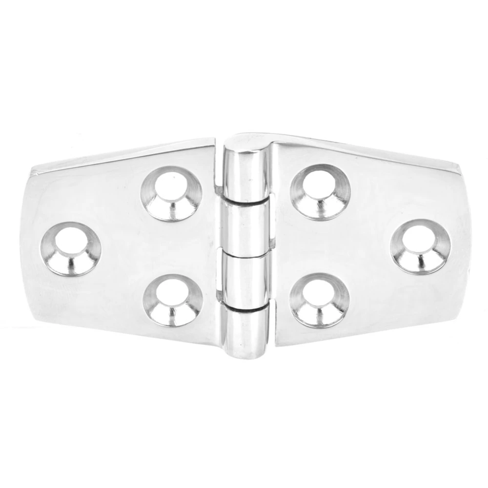 6 Holes Hinge Stainless Steel Door Furniture Installation Hardware Fittings 38 x 76mm