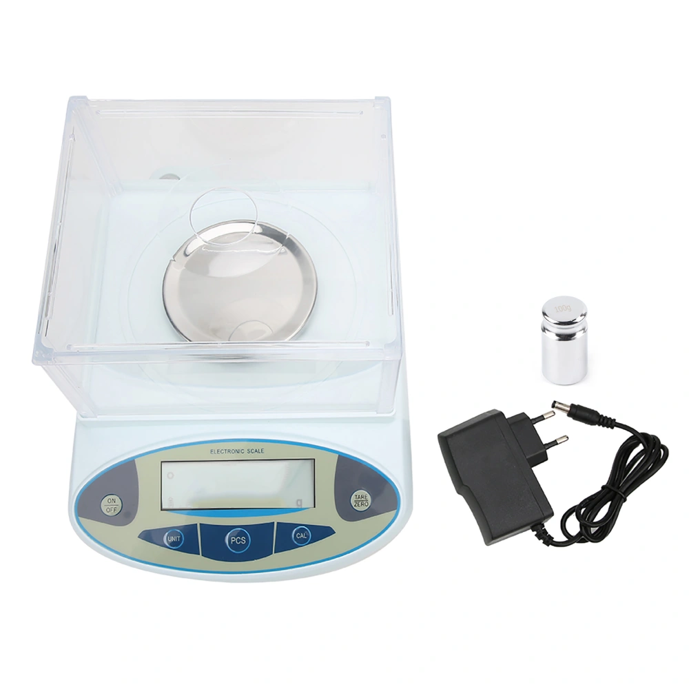 300g X0.01g Precision Lab Analytical Balance Electronic Scale with 100g Weight 100‑240V EU Plug