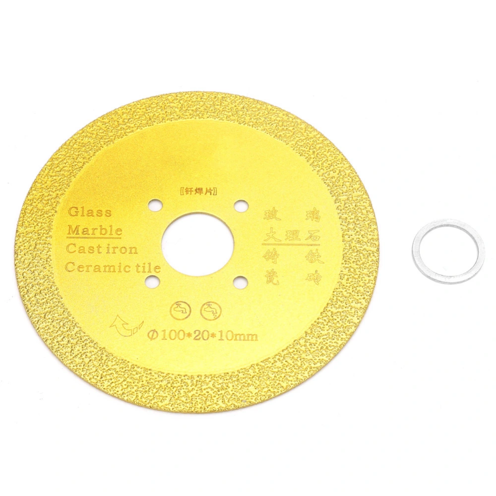 1pc 100*10mm Diamond Brazed Saw Blade Circular Saw Blade Porcelain Diamond Cutting Disc(#1)