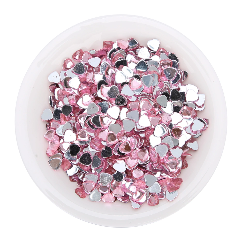 1000pcs Point Back Rhinestones DIY Wedding Jewelry Clothes Bracelet Accessories 8mmPink