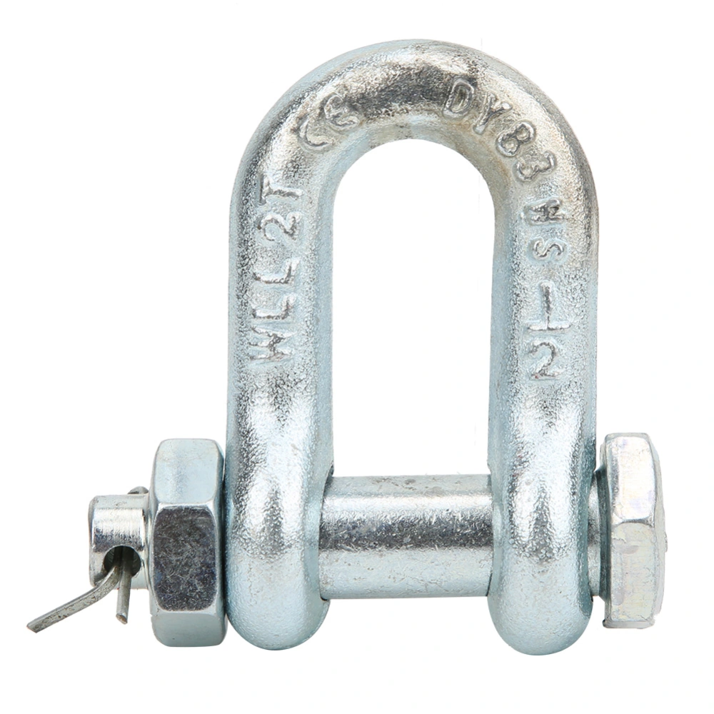 Anchor Shackle Heavy Duty Alloy Steel Galvanized Bow Type with Nut Lifting Machine Parts2pcs 2T Anchor Shackle