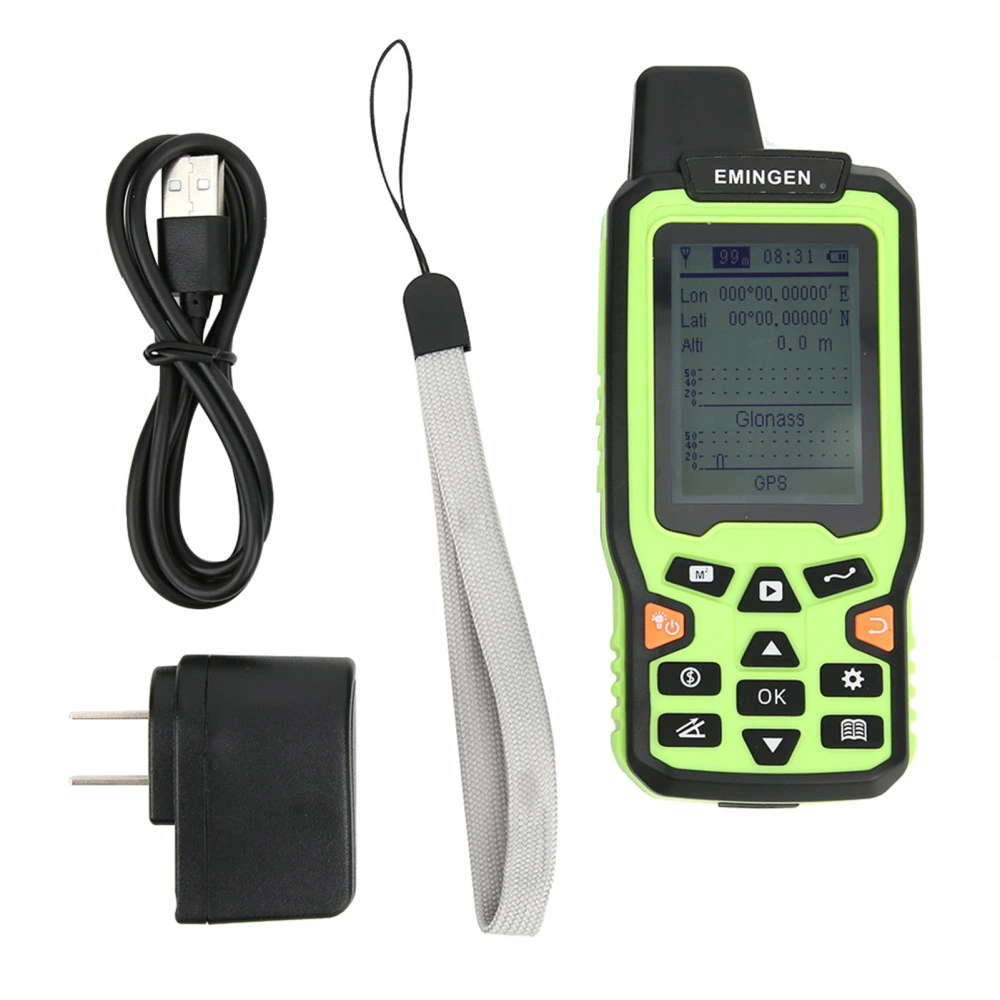 EM90 Mini Portable High Precision Handheld GPS Land Area Meter Land Survey Measuring Instrument 100‑240V