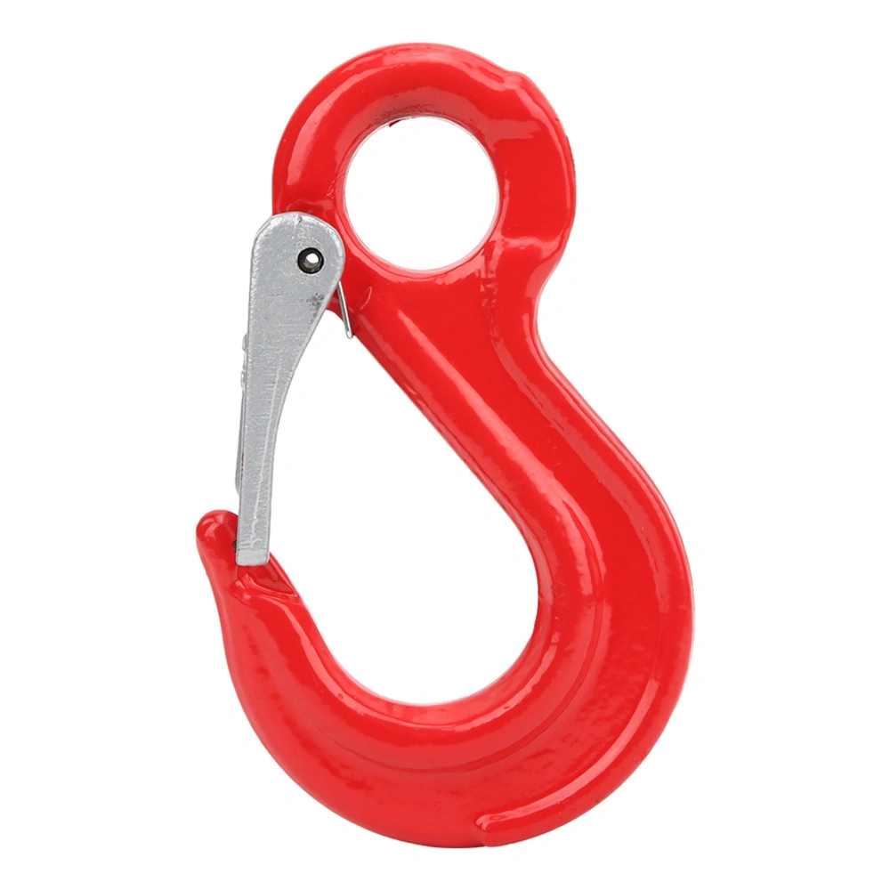 2Ton Round Fixed Eye Lifting Hook with Latch Alloy Steel Crane Hoist Hook for Ship Construction