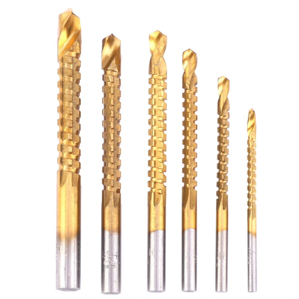 6Pcs Saw Bits High Speed Steel Woodworking Hole Drilling Power Tool Accessories 3-8mm