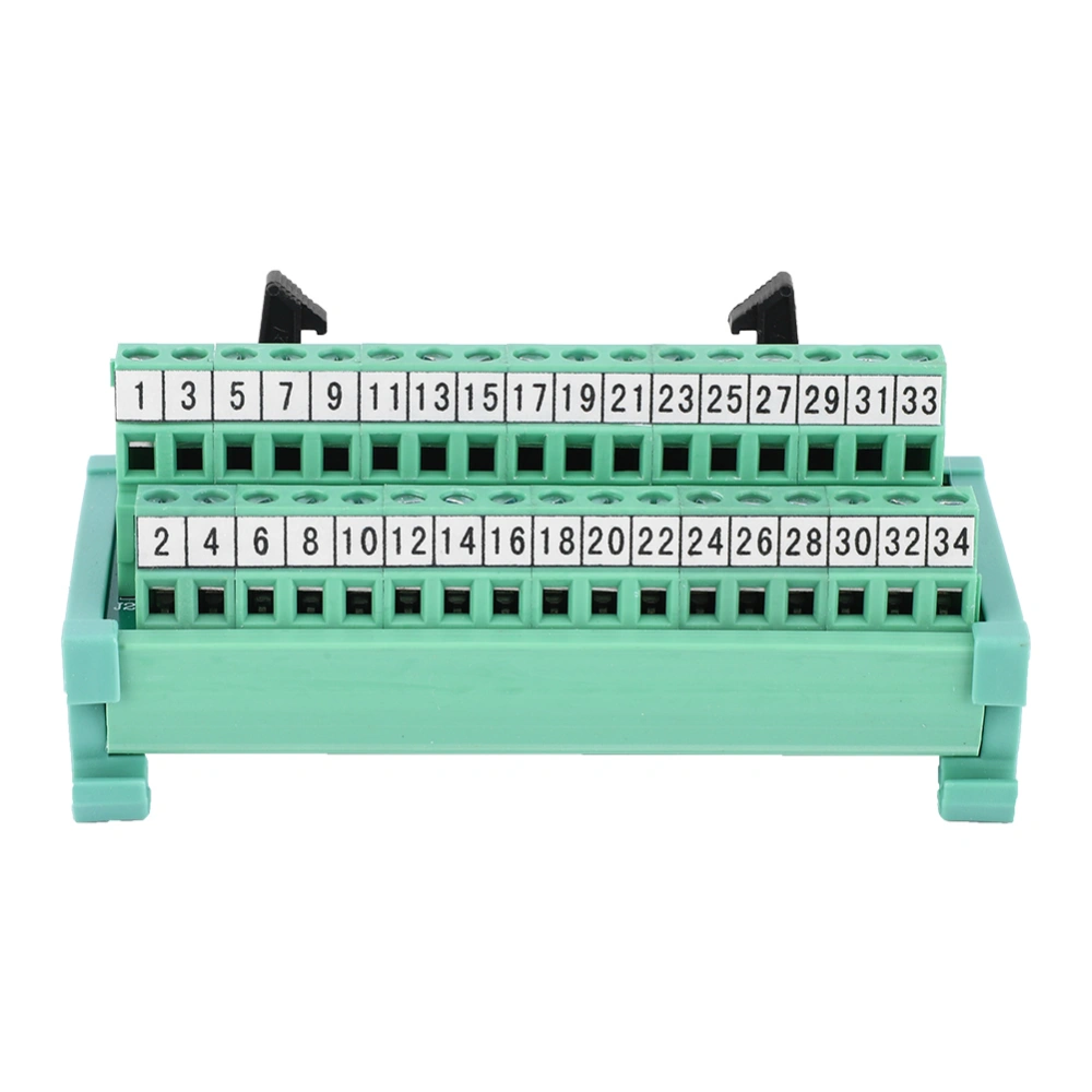 Terminal Block Wire Connector PLC Transfer Module IDC-34P 35mm DIN Rail Electrical Supplies