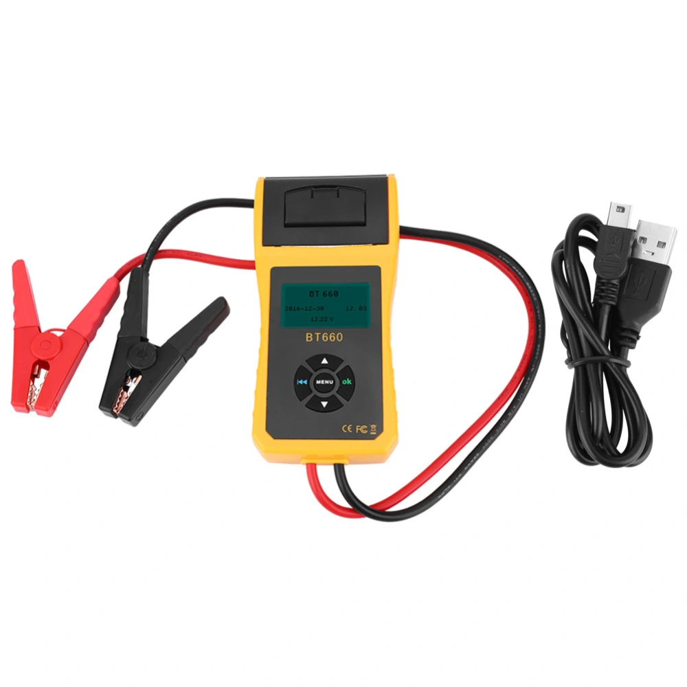 BT-660 Car Battery System Tester Analyzer 12v 24V Battery Capacity Tester Built In Printer