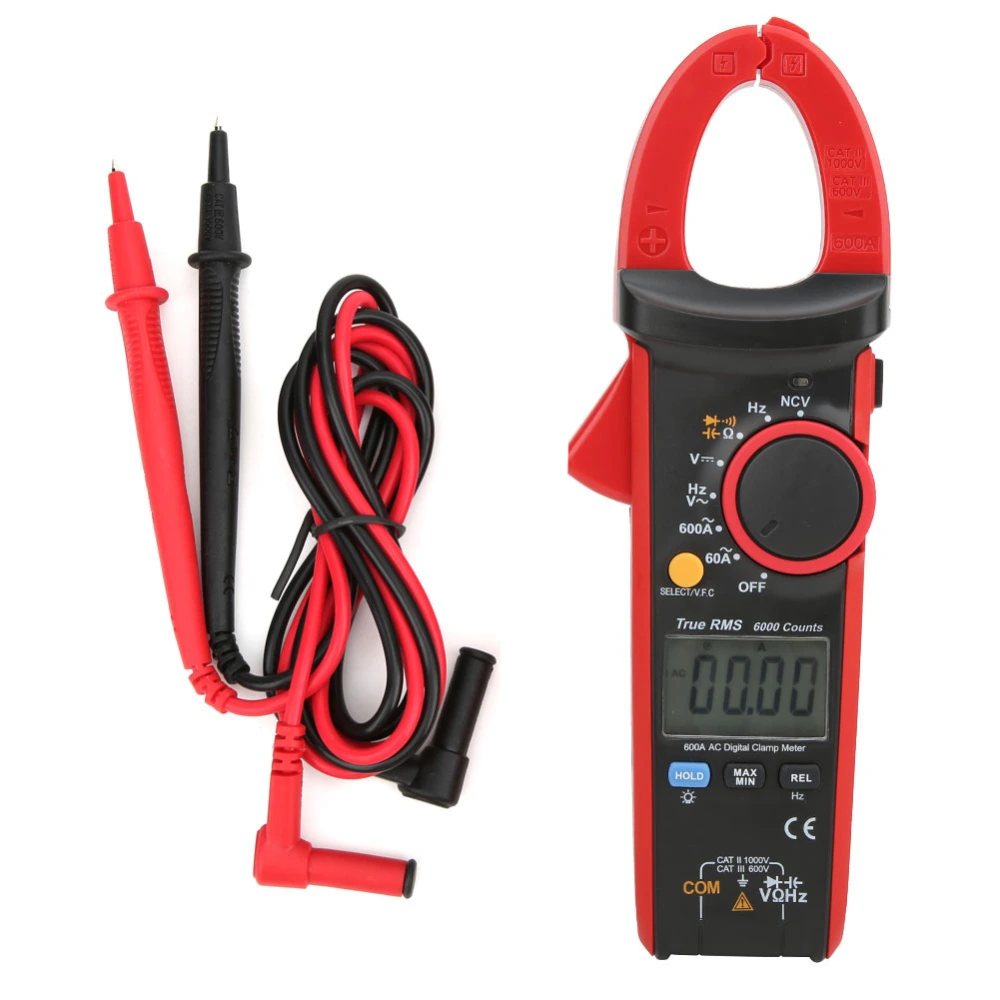 UNI T UT216B 600A Digital Clamp Meter True RMS AC Voltage Current NCV VFC Tester