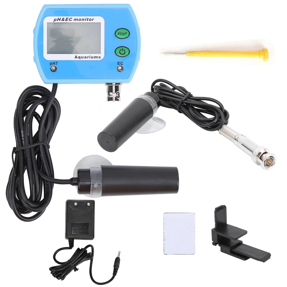 Professional 2 In 1 PH Meter EC Meter Multifunctional Water Quality Monitor PH / EC Monitor for Aquarium220V EU Plug