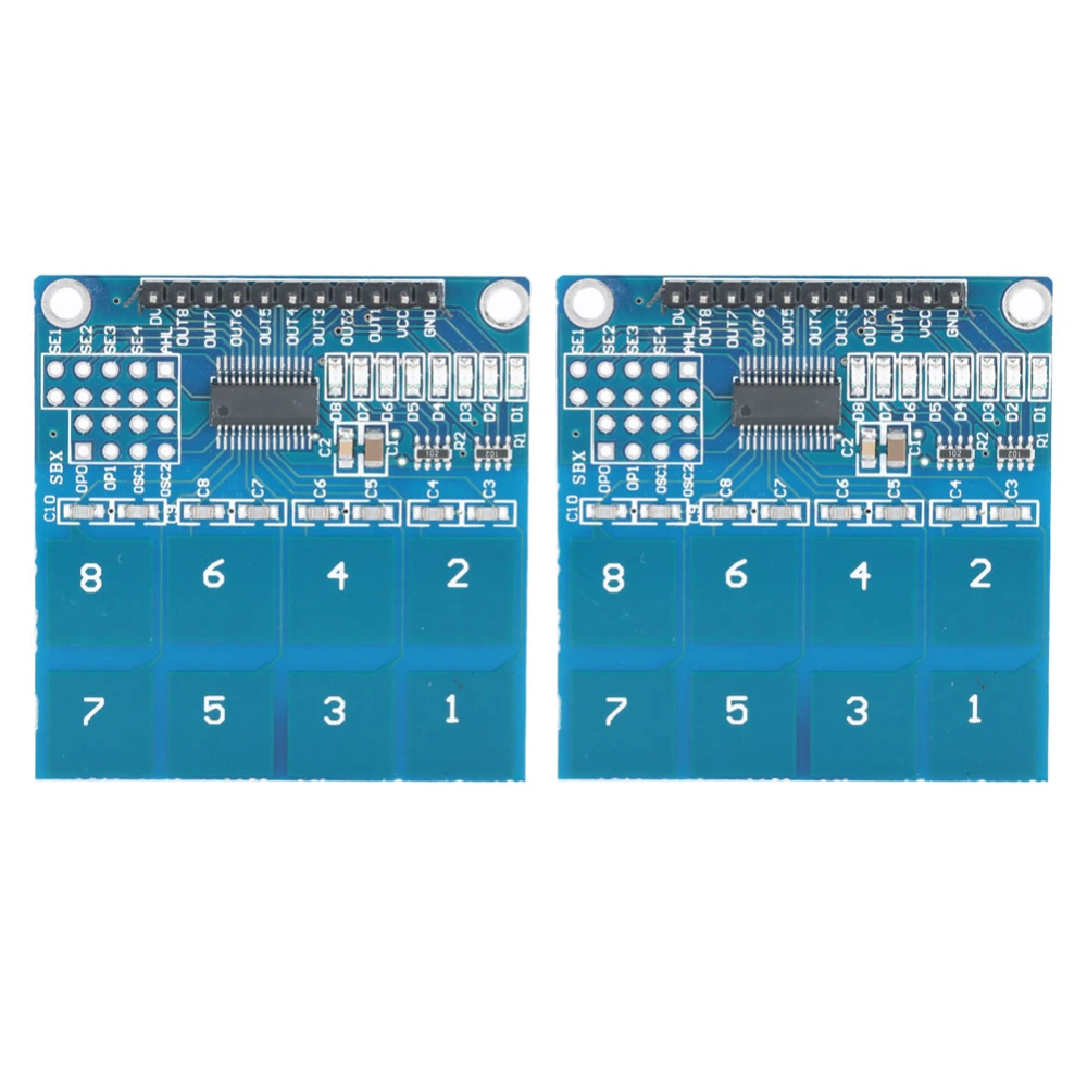 2Pcs Touch Sensor Module Digital TTP226 Capacitive 8-Channels Electrical Equipment