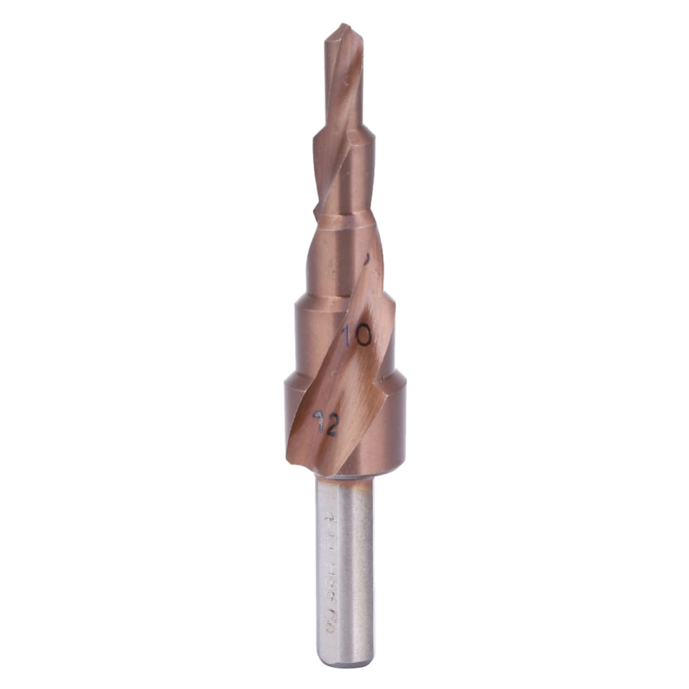 Step Drill Bit Cobalt Coating High Speed Steel M35 Triangular Shank Hole Opening Tool4-12(5 steps )