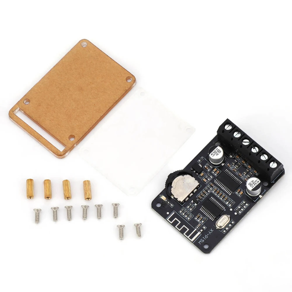 Stereo Bluetooth Power Amplifier Board High Power Digital Amplifier Module XY P15W(with Shell )