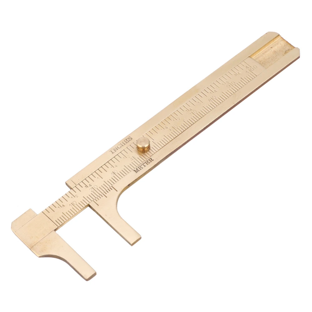 Brass Vernier Caliper Double Scale Jewelry Measuring Ruler Measurement Tool 0-100mm