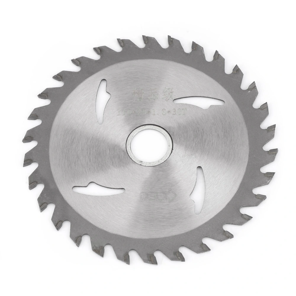 110x20x1.8x30T Woodworking Saw Blade Cemented Carbide Cutting Disc Carpenter Tool