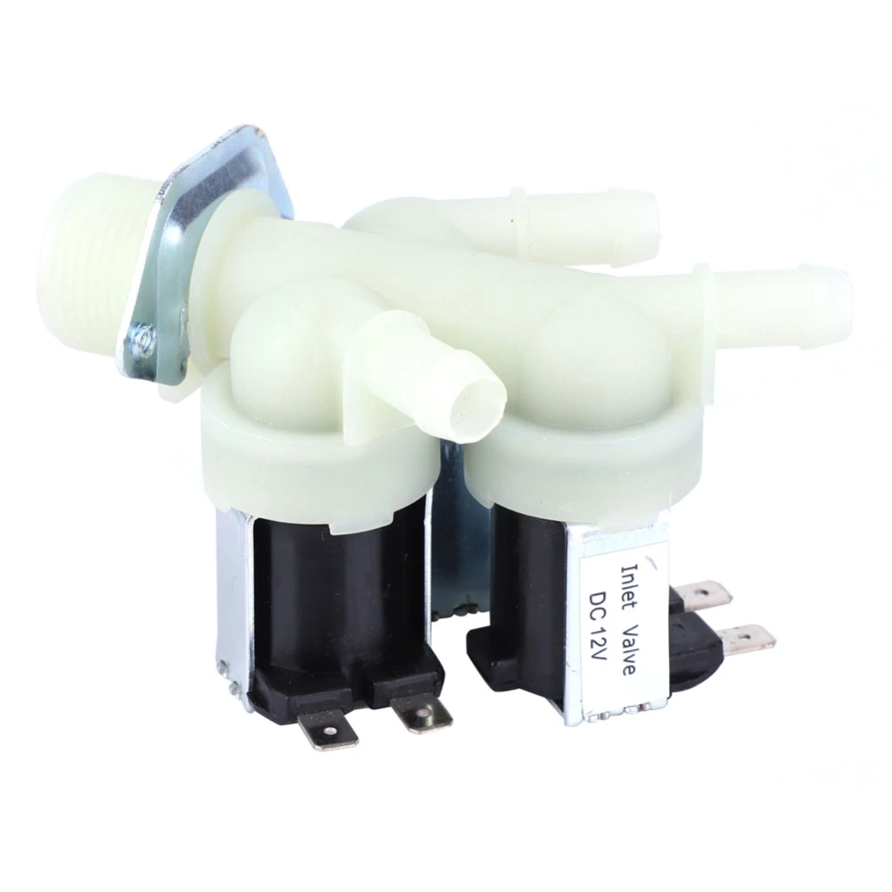 Electric Solenoid Valve Plastic Normally Closed 1 in 3 out for Household Appliances G3/4 DC12V