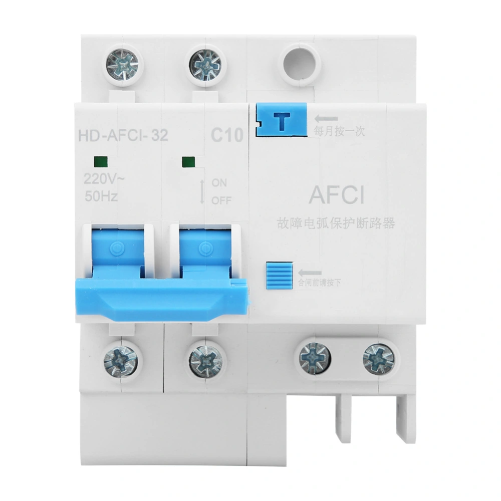 2P Arc Fault Circuit Breaker Miniature Household Electric Leakage Protector