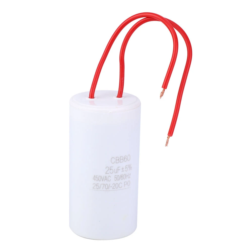 CBB60 Insert Starting Capacitor 25uF 450VAC for Home Electric Appliance 25/70/-20