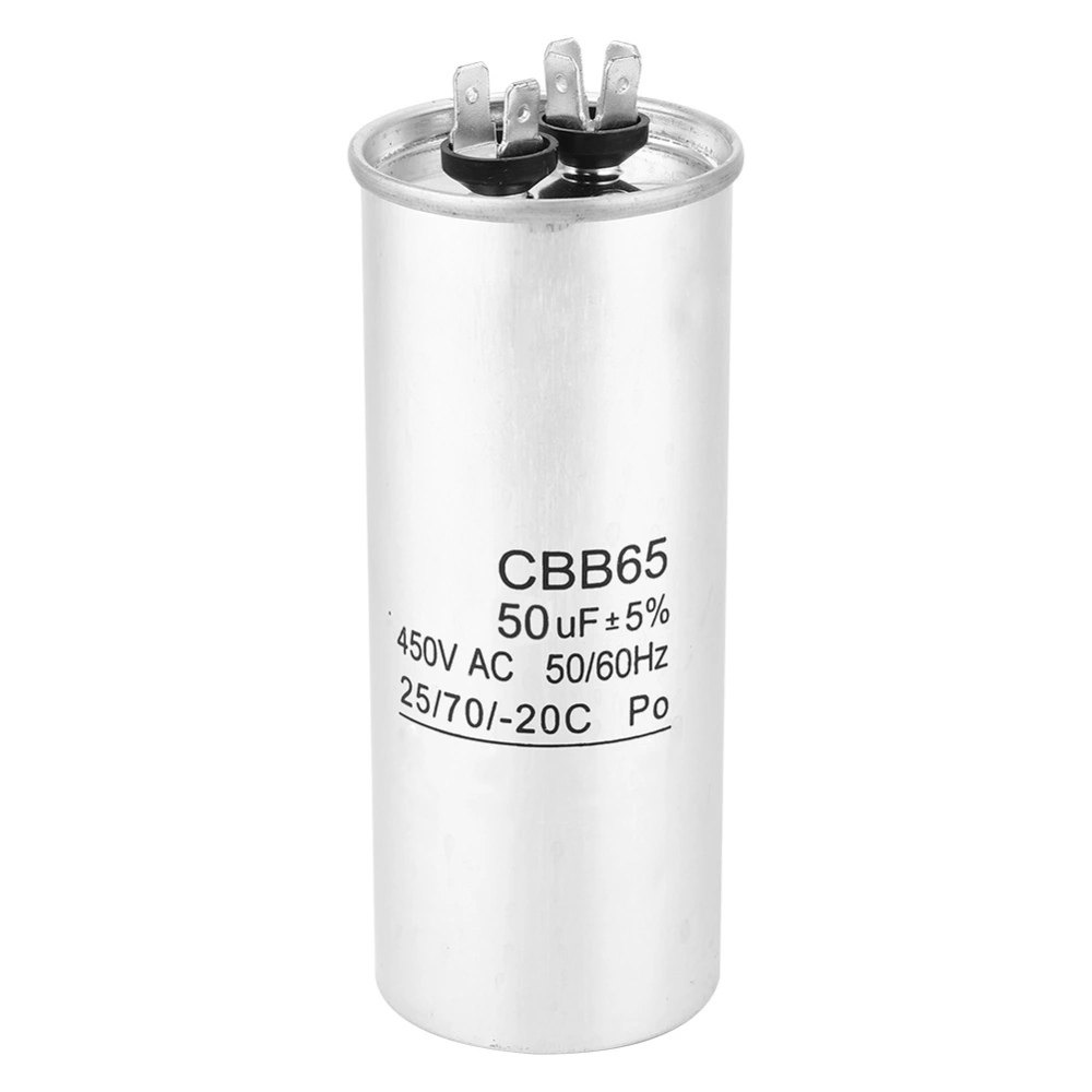 CBB65 450V 50UF Capacitor Start Motor Homopolar Electrolytic Capacitor for Air Conditioning