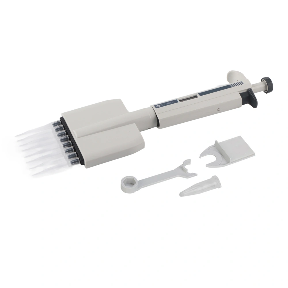 8‑Channel 50‑300μl Vraiable Volume Manual Adjustable Mechanical Pipette Pipettor Pipet Laboratory Tool