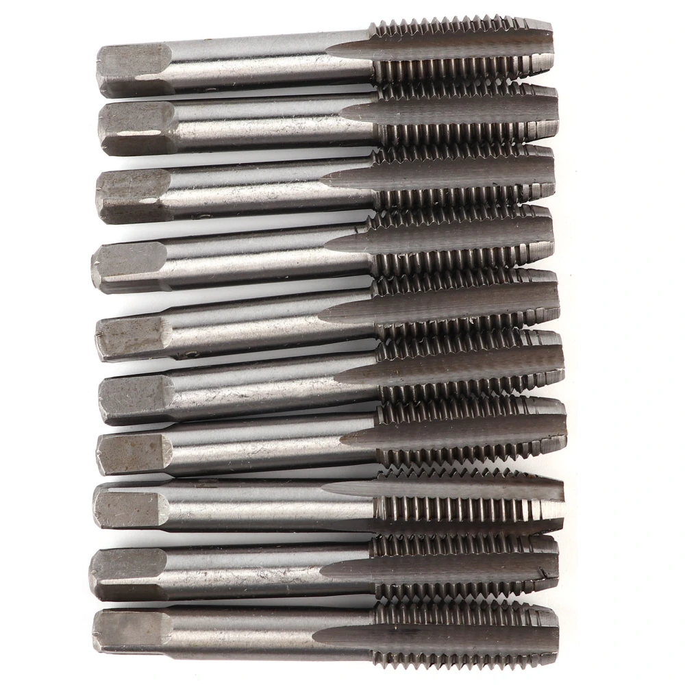 10pcs Metric Screw Thread Machine Tap HSS Straight Flute Tapping Tool M3 M8 M10 M12M10x1.5