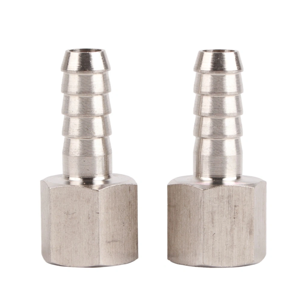 2PCS 3/8in BSPP Female Thread Connector Barb Joint Pneumatic Quick Coupling Connector(3/8in‑10mm )