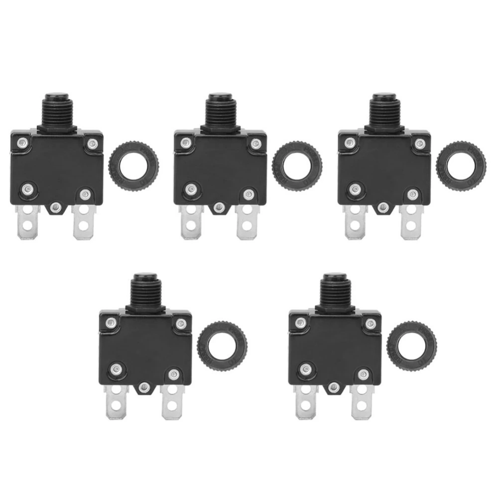 5pcs Air Compressor Circuit Breaker Overload Protector Over Current Protection Switch6A