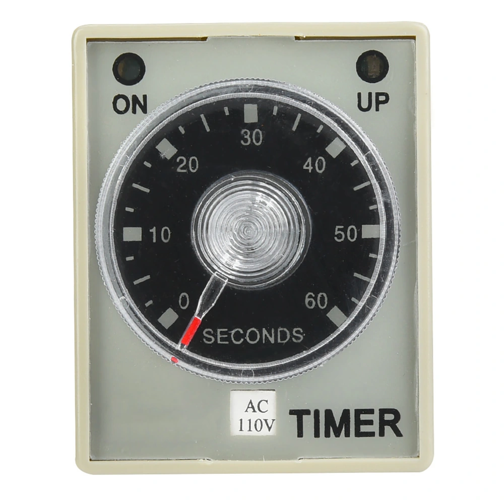 Electronic Time Relay 8 Pins Release Delay Timer 35mm DIN Rail Mount 60S Delay Range (AC110V)