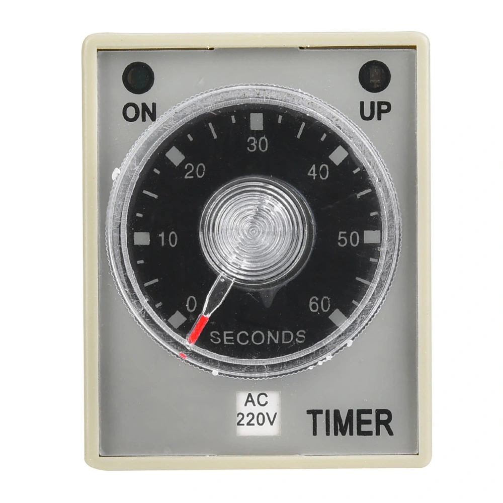 Electronic Time Relay 8 Pins Release Delay Timer 35mm DIN Rail Mount 60S Delay Range (AC220V)