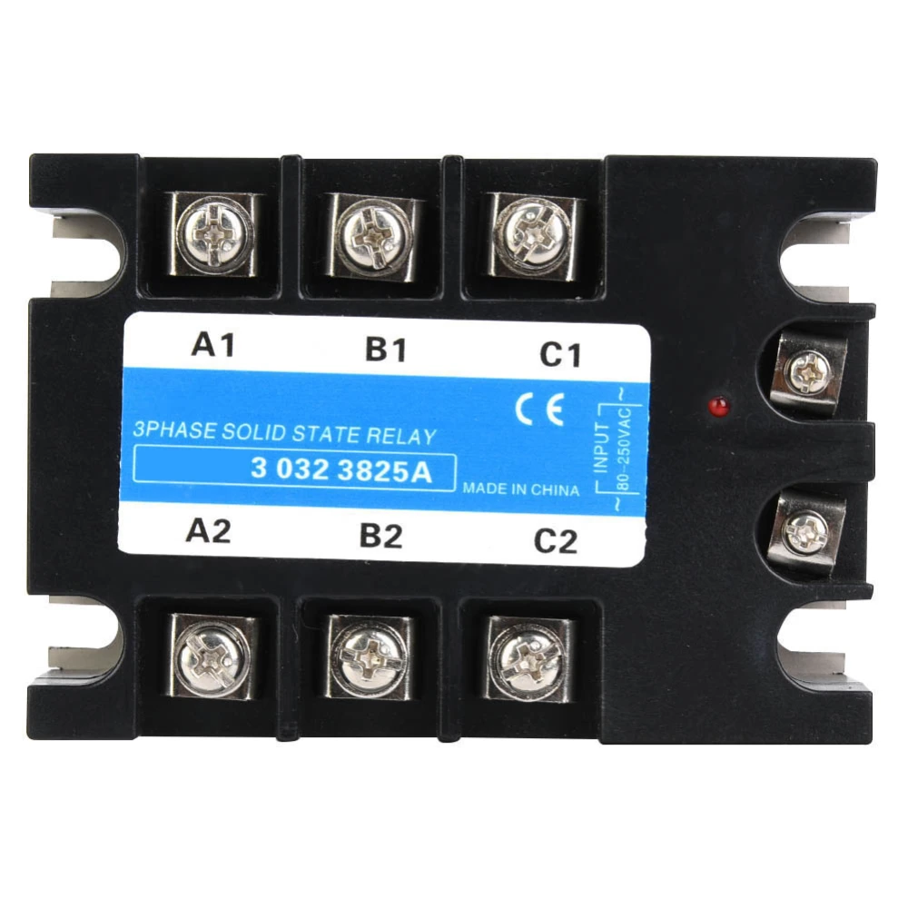 Three Phase Solid State Relay 80-250VAC Input SSR3 AC AC Electrical Equipment for CNC Machinery(BERM-3 032 3825A（25A） )