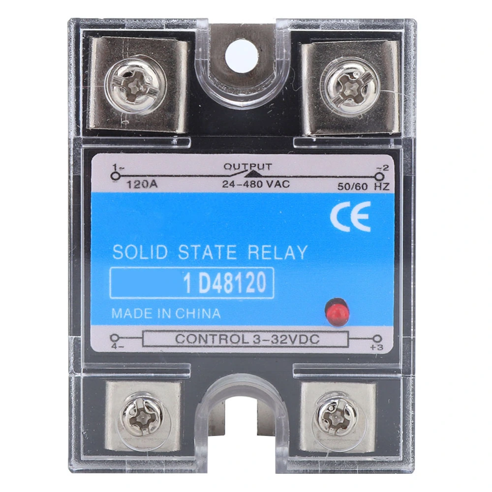 Solid State Relay 3-32VDC Input 24-480VAC Load DC AC SSR Electrical Equipments(BERM-1D 48120 )