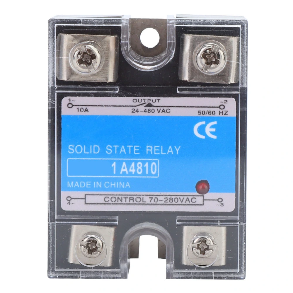 Single Phase Solid State Relay 70-280VAC Input 24-480VAC Load AC AC SSR Electrical Equipment for CNC Machinery(BERM-1 A4810(10A) )