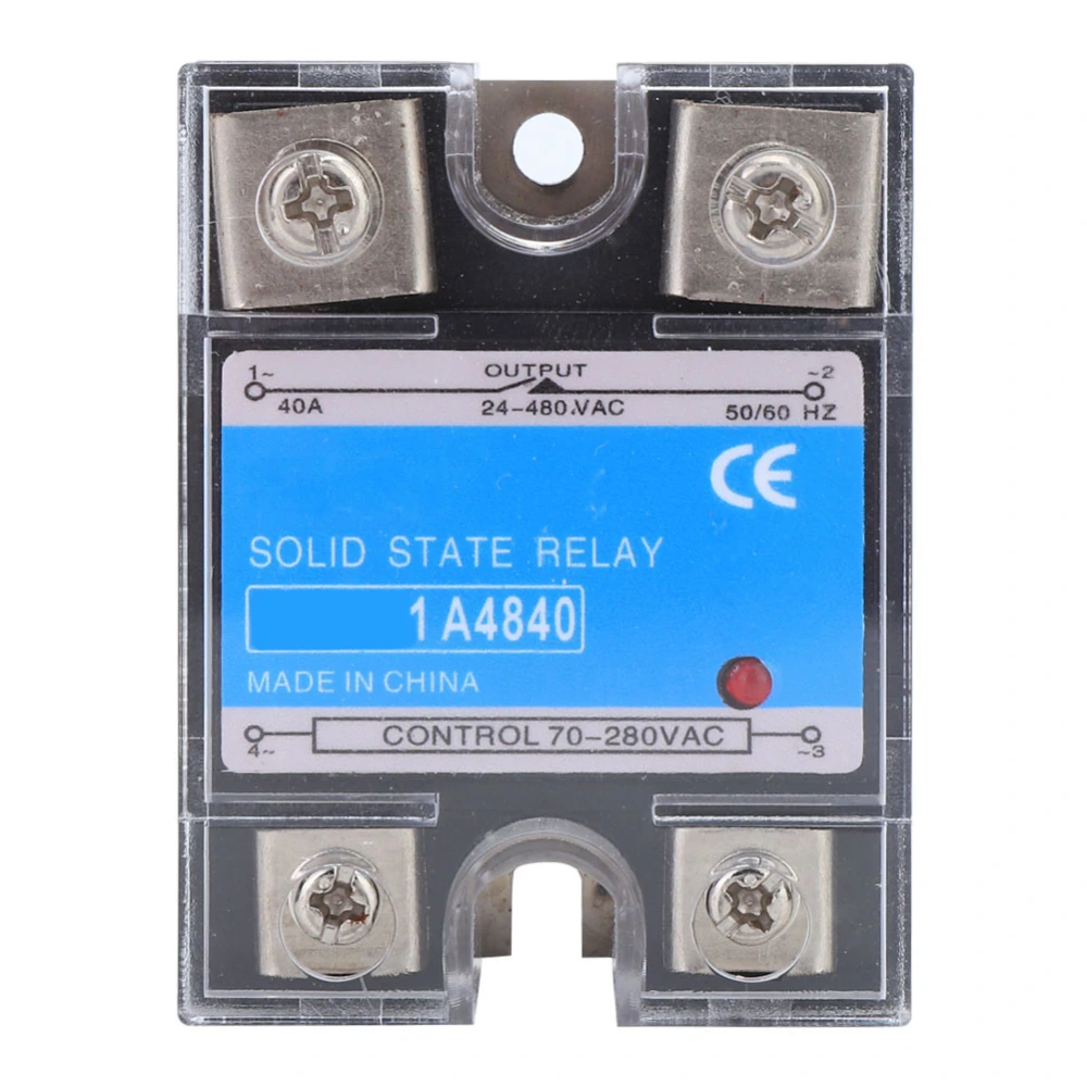 Single Phase Solid State Relay 70-280VAC Input 24-480VAC Load AC AC SSR Electrical Equipment for CNC Machinery(BERM-1 A4840（40A） )