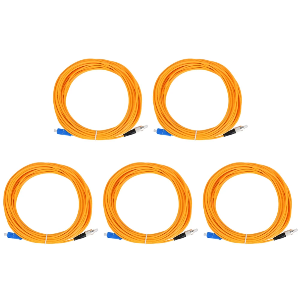 5PCS Fiber Optic Patch Cable SC-FC Single Mode & Single Core Optical Fiber Patch Cord 1.5 Meter