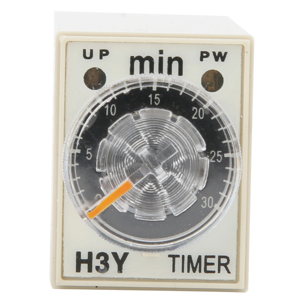 H3Y-2 Delay Timer 8 Pin Timer Relay 0~30 Minutes Dial Type 5A for Multiple Purpose (24VDC )