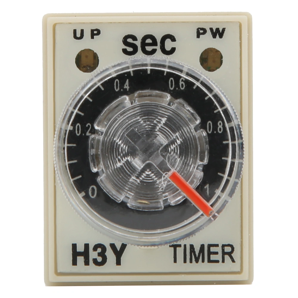 H3Y-2 Delay Timer 8 Pin Timer Relay 0~1 Second Dial Type Timing 5A for Multiple Purpose (110VAC )