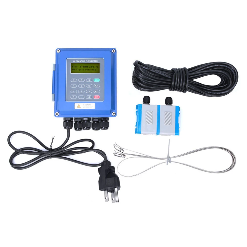 TUF-2000B DN50mm-700mm TM-1 RS485 Digital Wall Mounted LCD Ultrasonic Flowmeter Tester