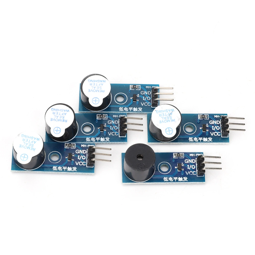 5 Pcs Active Buzzer Module 3.3~5V Low Level Trigger Buzzer 3 Pin Control Board