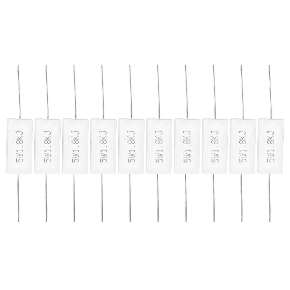 10Pcs Cement Resistor Power Resistance Accuracy ±5% Electronic Components 5W(1.8KR)