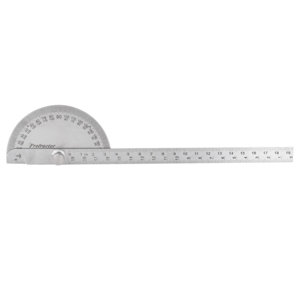 Angle Ruler Stainless Steel Silver 0-180 Degree Adjustable Protractor Measuring Tool(Type B)